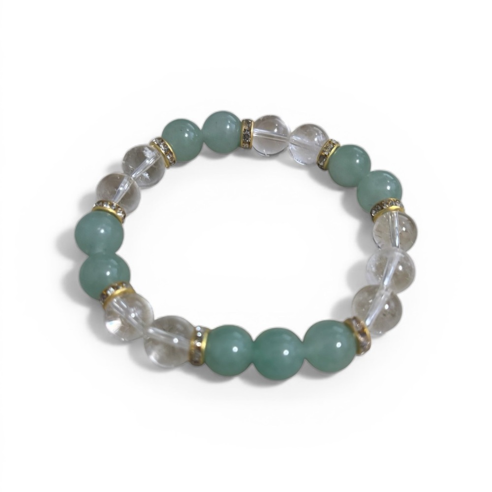 Green Aventurine Glass Bead Bracelet — Refined Beauty with Quiet Meaning